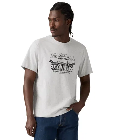 Levi's Men's Signature Graphic T-shirt In Gray