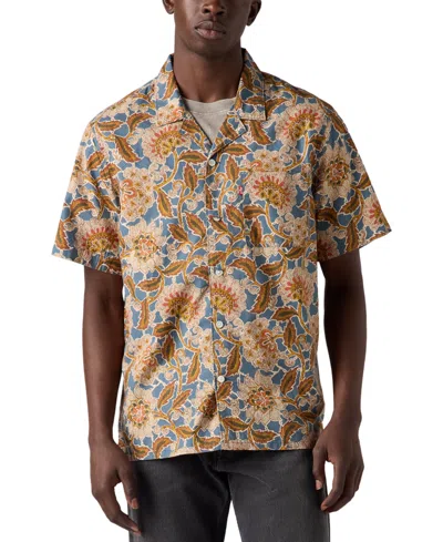 Levi's Men's Sunset Short Sleeve Floral Print Button-front Camp Shirt