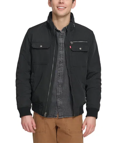 LEVI'S MEN'S TWILL STAND-COLLAR JACKET