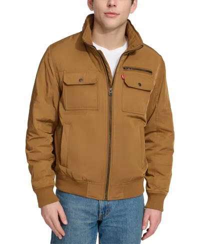 Levi's Men's Twill Stand-collar Jacket In Brown