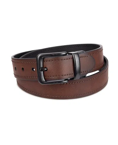 Levi's Men's Two-in-one Reversible Casual Jean Belt In Brown