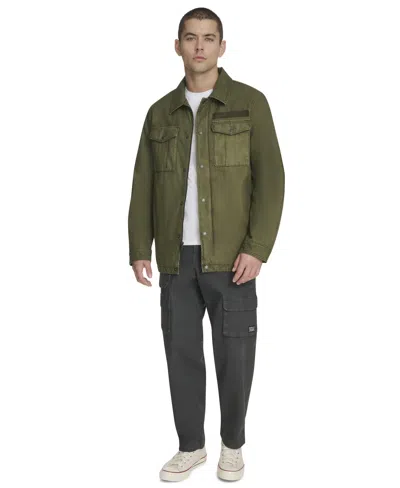 Levi's Men's Two-pocket Utility Zippered Shirt Jacket In Green