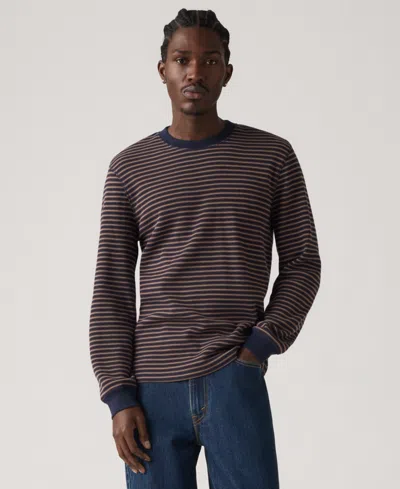 Levi's Men's Waffle Knit Thermal Long Sleeve T-shirt In Multi