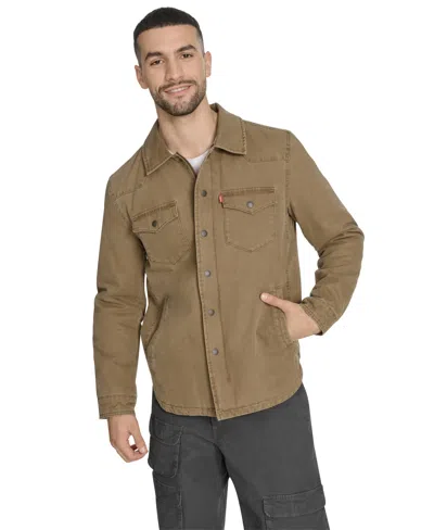 Levi's Men's Western Shirt Jacket In Gold