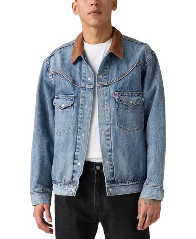 Levi's Jackets And Jackets Man Levis 002wn 000 Western Short Pff To Parris Trucker In Blue