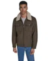 Levi's Men's Wool Blend Depot Sherpa Collar Jacket In Green