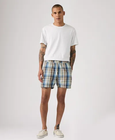 Levi's Men's Xx Chino Easy Cotton Linen 6" Drawstring Shorts In White