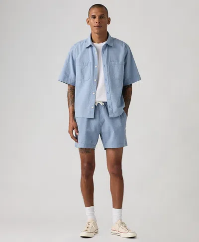 Levi's Men's Xx Chino Easy Cotton Linen 6" Drawstring Shorts In Blue