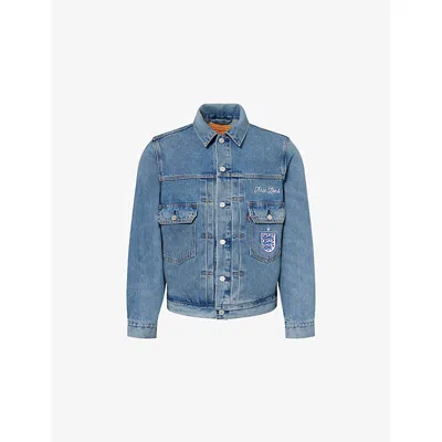 Levi's Mens Multi  X World Cup England Football Type Ii Denim Trucker Jacket In Blue