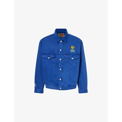 Levi's Mens Multi  X World Cup France F.f.f Denim Trucker Jacket Xl In Blue