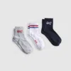 Levi's Mid Cut Stripe Logo Socks (3-pack) In Multi