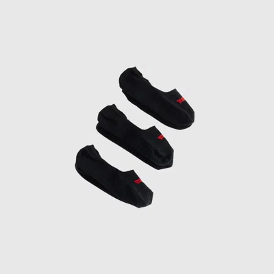Levi's Mid Rise Footie Socks (3-pack) In Black