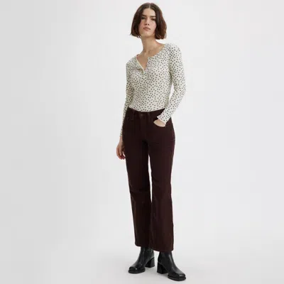 Levi's Middy Corduroy Bootcut Women's Pants 30x29 In Brown