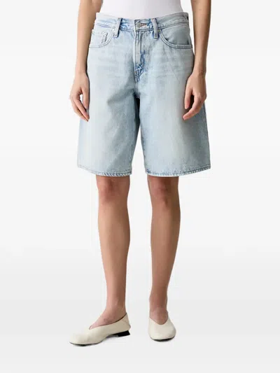 Levi's Middy Faded-effect Denim Shorts In Blue