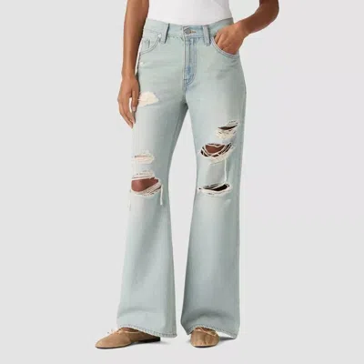 Levi's Middy Jeans Women Que Pasa Denim Distressed Loose Fit Bootcut Leg Jax1502 In Blue