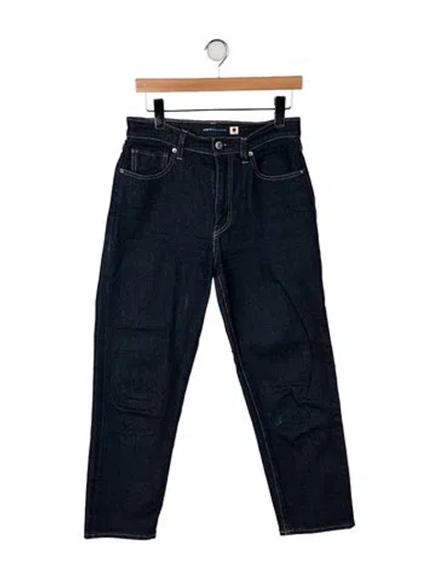 Pre-owned Levi's Mid-rise Straight Leg Jeans In Black