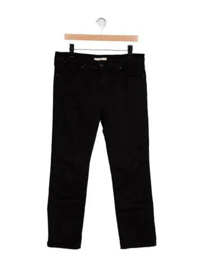Pre-owned Levi's Mid-rise Straight Leg Jeans In Black