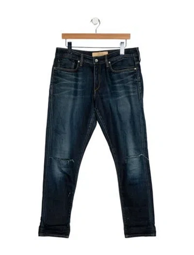 Pre-owned Levi's Mid-rise Straight Leg Jeans In Blue