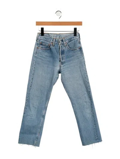 Pre-owned Levi's Mid-rise Straight Leg Jeans In Blue