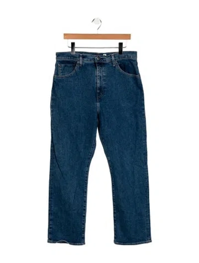 Pre-owned Levi's Mid-rise Straight Leg Jeans In Blue