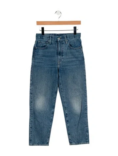 Pre-owned Levi's Mid-rise Straight Leg Jeans In Blue