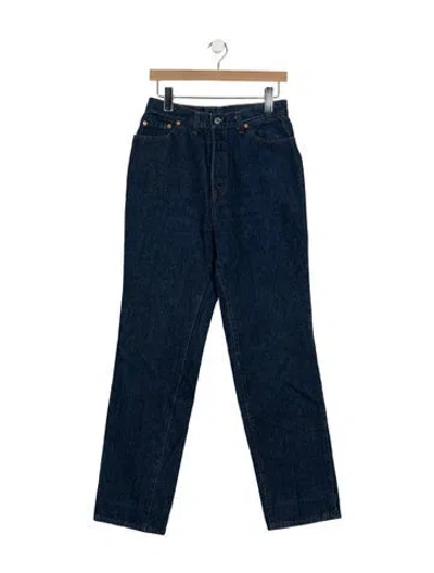Pre-owned Levi's Mid-rise Straight Leg Jeans In Blue