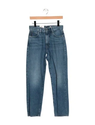 Pre-owned Levi's Mid-rise Straight Leg Jeans In Blue