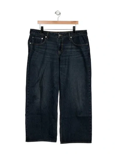 Pre-owned Levi's Mid-rise Straight Leg Jeans In Blue