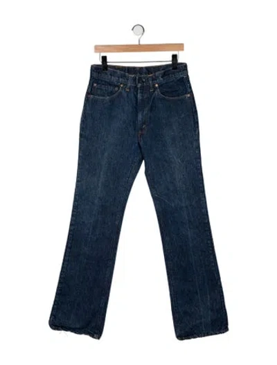 Pre-owned Levi's Mid-rise Straight Leg Jeans In Blue