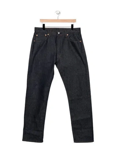 Pre-owned Levi's Mid-rise Straight Leg Jeans In Blue