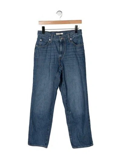 Pre-owned Levi's Mid-rise Straight Leg Jeans In Blue