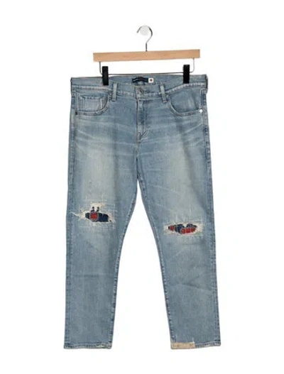 Pre-owned Levi's Mid-rise Straight Leg Jeans In Blue