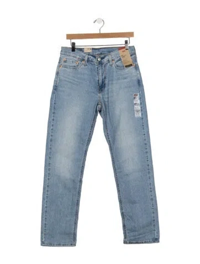 Pre-owned Levi's Mid-rise Straight Leg Jeans In Blue