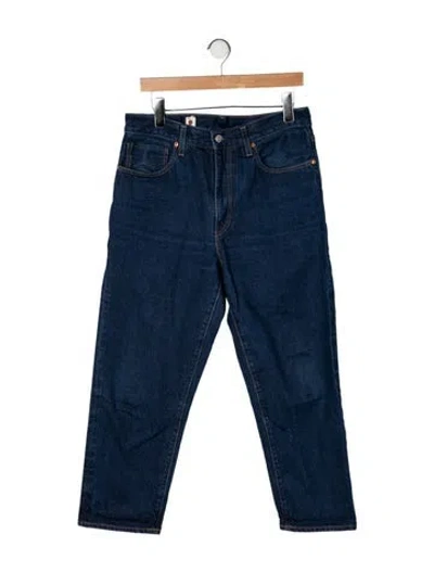 Pre-owned Levi's Mid-rise Straight Leg Jeans In Blue