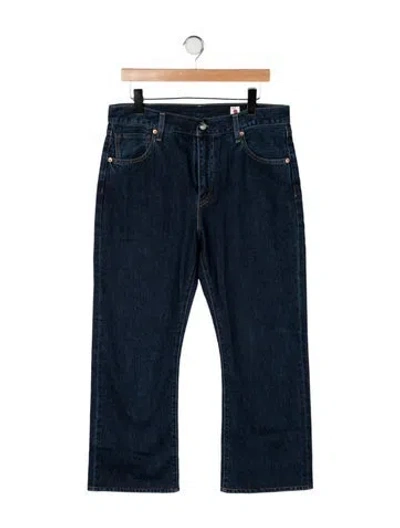 Pre-owned Levi's Mid-rise Straight Leg Jeans In Blue
