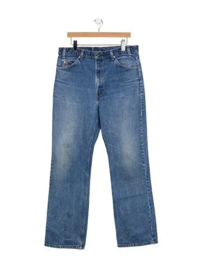 Pre-owned Levi's Mid-rise Straight Leg Jeans In Blue