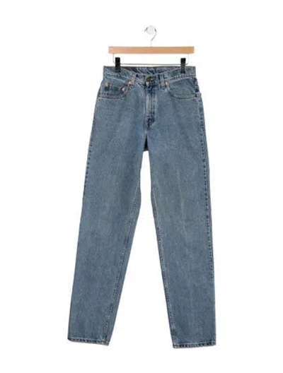Pre-owned Levi's Mid-rise Straight Leg Jeans In Blue