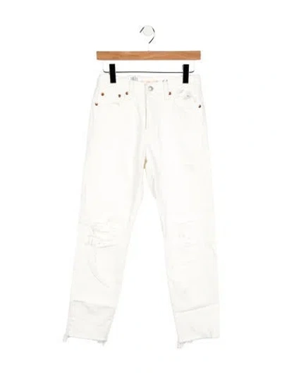 Pre-owned Levi's Mid-rise Straight Leg Jeans In Neutral