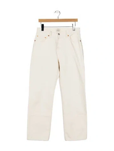 Pre-owned Levi's Mid-rise Straight Leg Jeans In Neutral