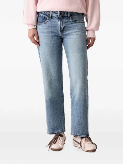 Levi's Mid-wash Straight-leg Jeans In Blue