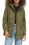 Levi's® Military Four-pocket Zip Hooded Jacket In Olive Night