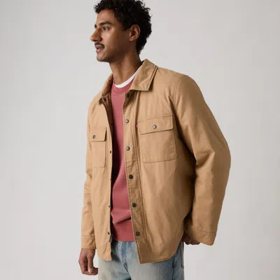Levi's Military Snap Shacket In Brown