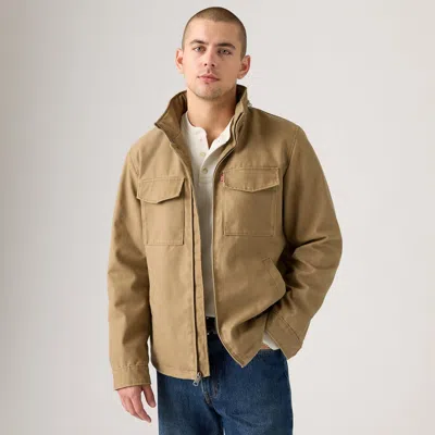 Levi's Military Two Chest Pocket Jacket In Brown