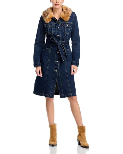 Levi's Mod Wife Belted Denim Jacket In Blue