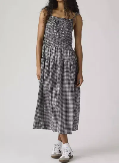 Levi's Monaco Midi Sundress In Black White Gingham In Multi