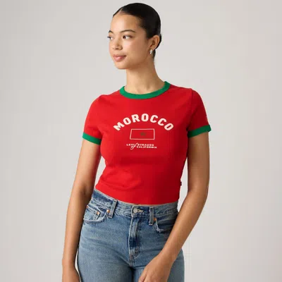 Levi's Morocco Mini Ringer Tee T-shirt In Red