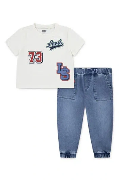 Levi's® Babies'  Moto Patch T-shirt & Dobby Joggers Set In Multi