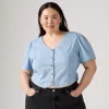 Levi's Plus Size Moxie Cotton Denim Blouse In Blue