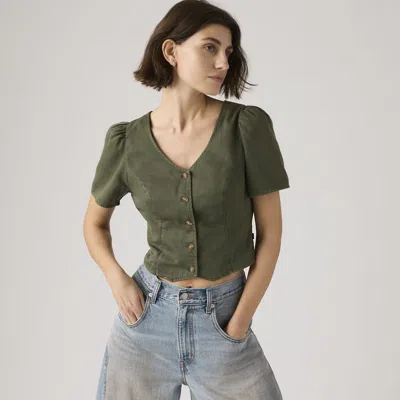 Levi's Moxie Slim Blouse In Green