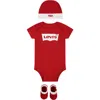 Levi's Multicolor Set For Babies With Logo In Red